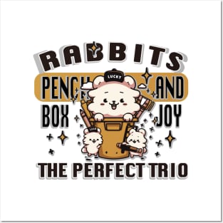 Rabbit with pencil box T-Shirt 01 Posters and Art